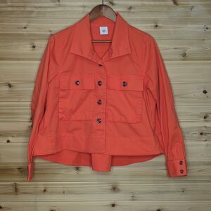 CAbi Jacket Womens Medium Orange #5098 Resort Jacket Cropped Boxy Spring